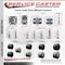 Service Caster 2-3/8'' Gray Floor Safe Twin Wheel Casters 5/16 Grip Neck Stem , 4PK SCC-GN02S60-TPR-GRY-4 - alternate 2
